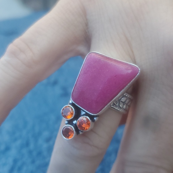 New Cherry Ruby and Garnet 925 Silver Ring. - Picture 2 of 8